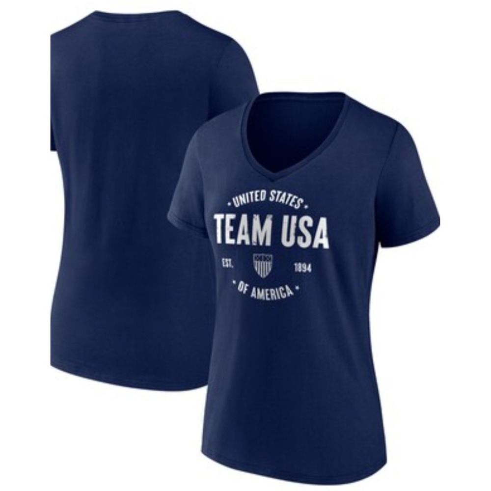 Team USA Fanatics V-Neck T-Shirt Women's United States America Medium NWT